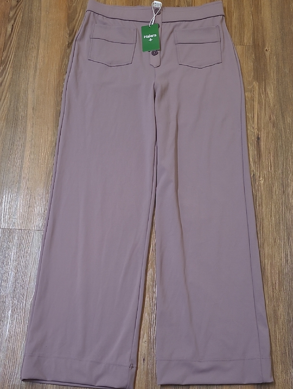 HALARA Wide-Leg Pants in Mauve Pink